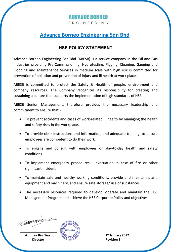 HSE Policy Statement